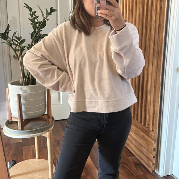 Zara relaxed fit Pullover Beige‎ Sweatshirt. Size L - Picture 1 of 10